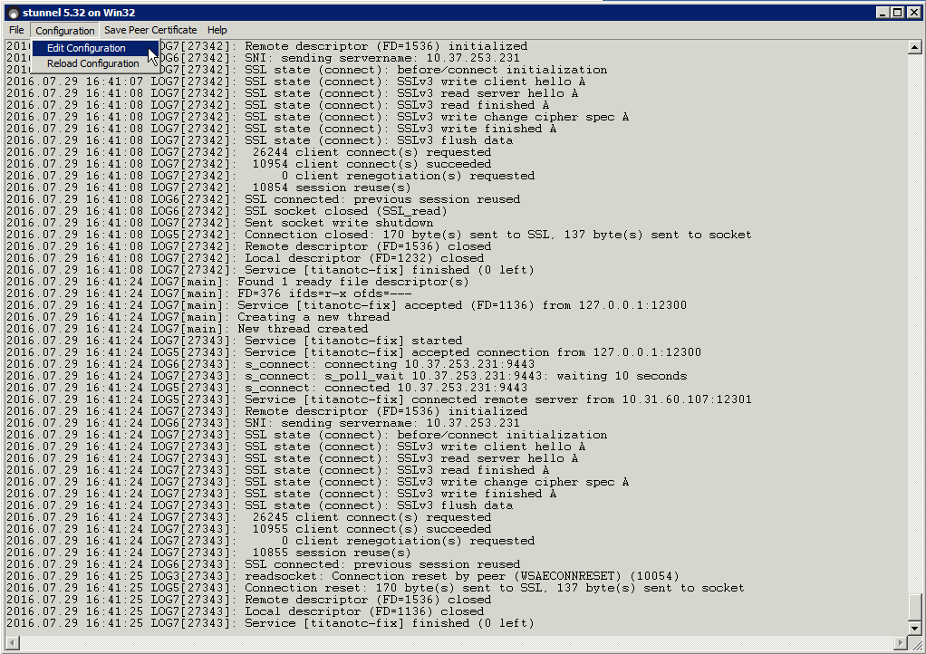 use stunnel for tls use stunnel for tls